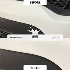 Before and after touch up repair 13