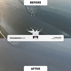 Before and after touch up repair 18
