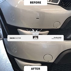 Before and after touch up repair 19
