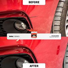 Before and after touch up repair 2