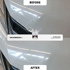 Before and after touch up repair 20