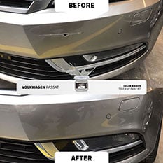 Before and after touch up repair 6