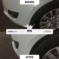 Before and after touch up repair 7