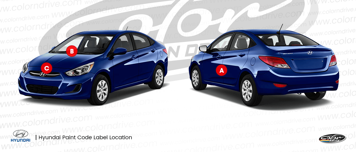 Genesis paint code label location diagram