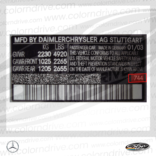 Smart paint code label example 2